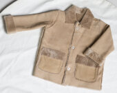 Детская дубленка Ramili Ricamo Beige
