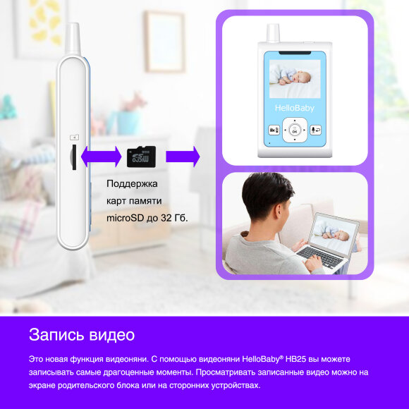 Видеоняня HelloBaby HB25