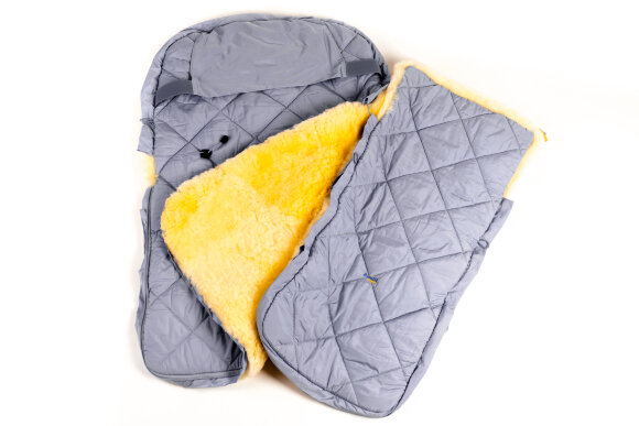 Детский меховой конверт из натуральной овчинки Ramili Baby Classic Grey