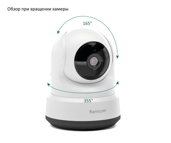 Wi-Fi HD видеоняня Ramicom VRC250CTR с креплением для камеры